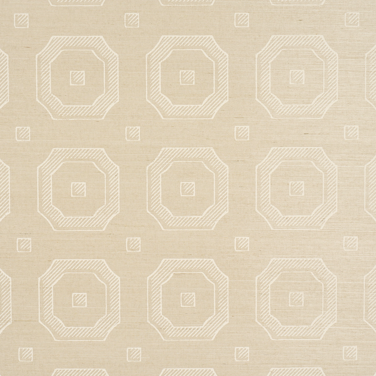 Purchase 5016731 | Beveled Frame Sisal, Oyster - Schumacher Wallpaper