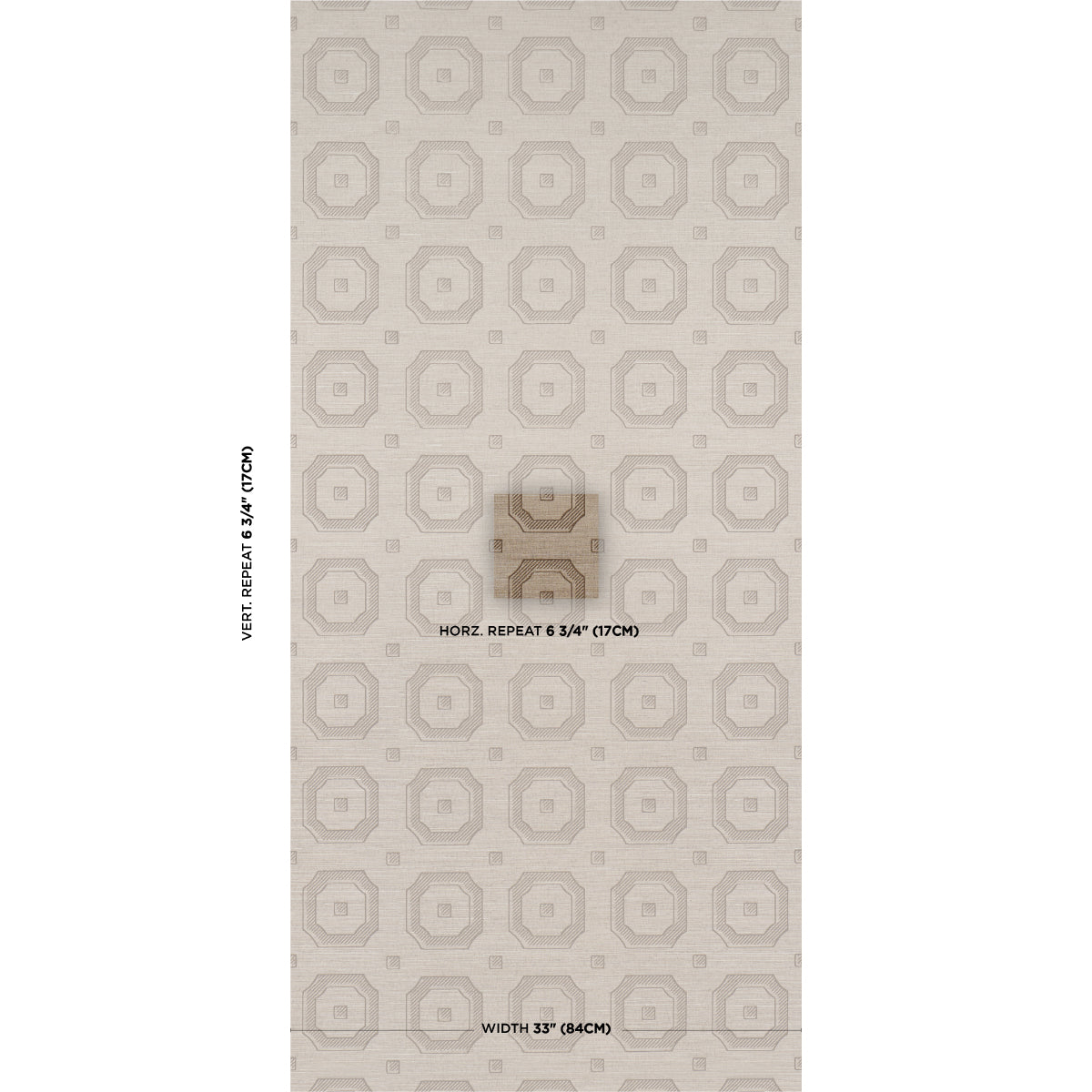 Purchase 5016732 | Beveled Frame Sisal, Sepia - Schumacher Wallpaper