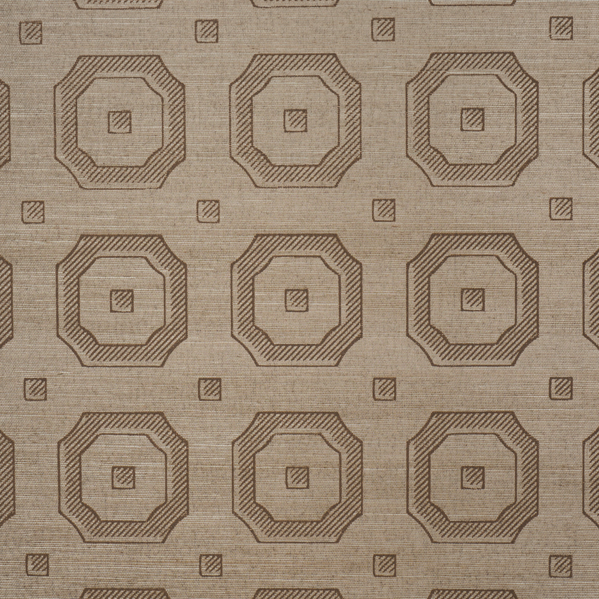 Purchase 5016732 | Beveled Frame Sisal, Sepia - Schumacher Wallpaper