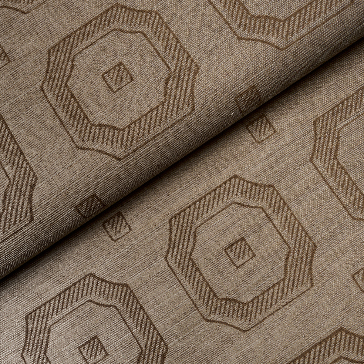 Purchase 5016732 | Beveled Frame Sisal, Sepia - Schumacher Wallpaper