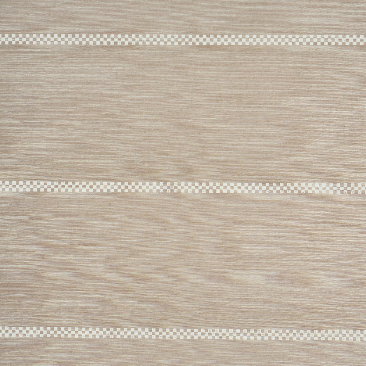 Purchase 5016750 | Checkered Stripe Sisal, Flax - Schumacher Wallpaper
