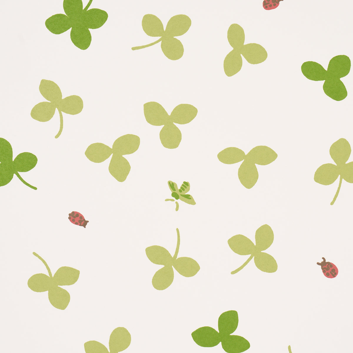 Purchase 5016770 | Celia Clover, Ivory - Schumacher Wallpaper