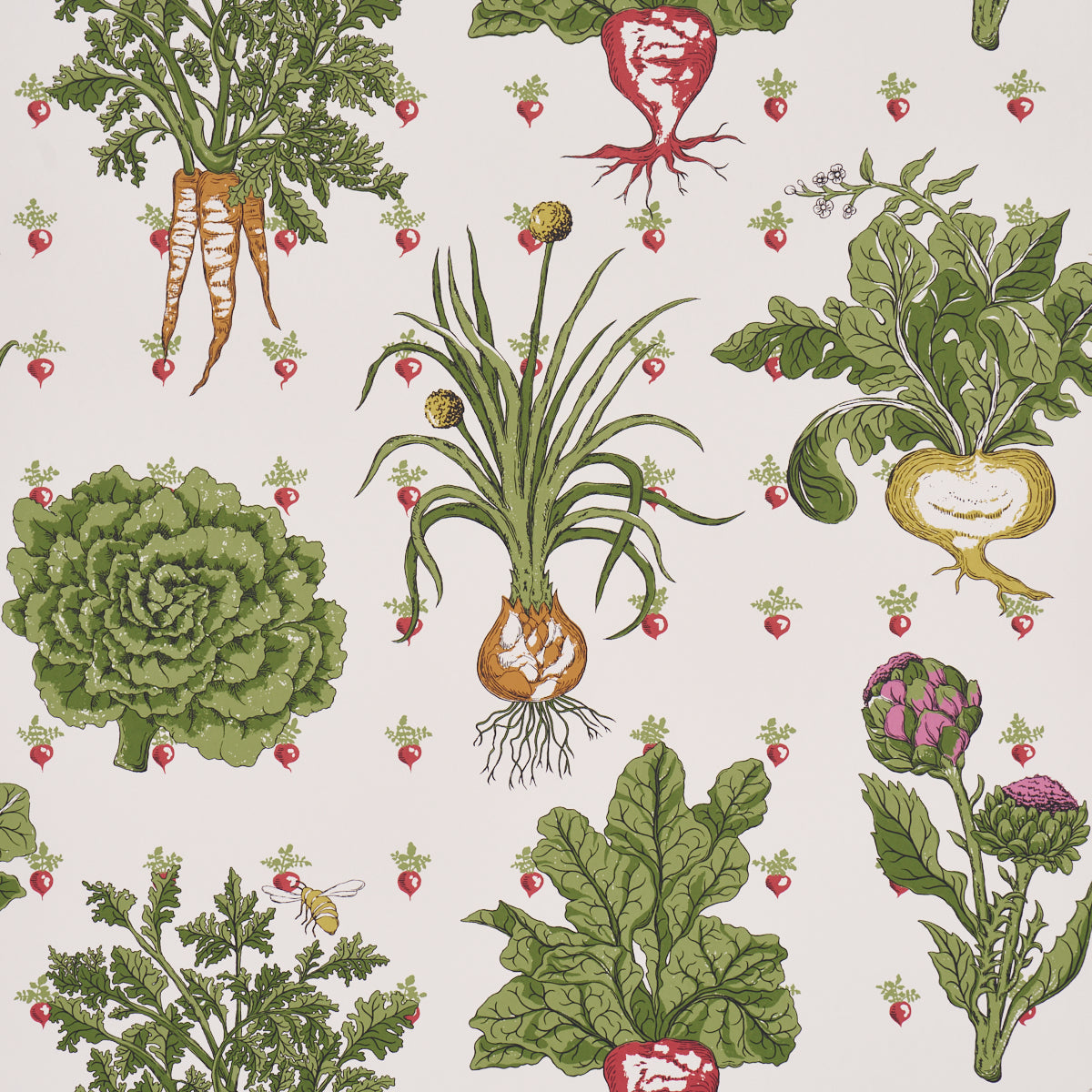 Purchase 5016780 | Green Grocer, Multi - Schumacher Wallpaper