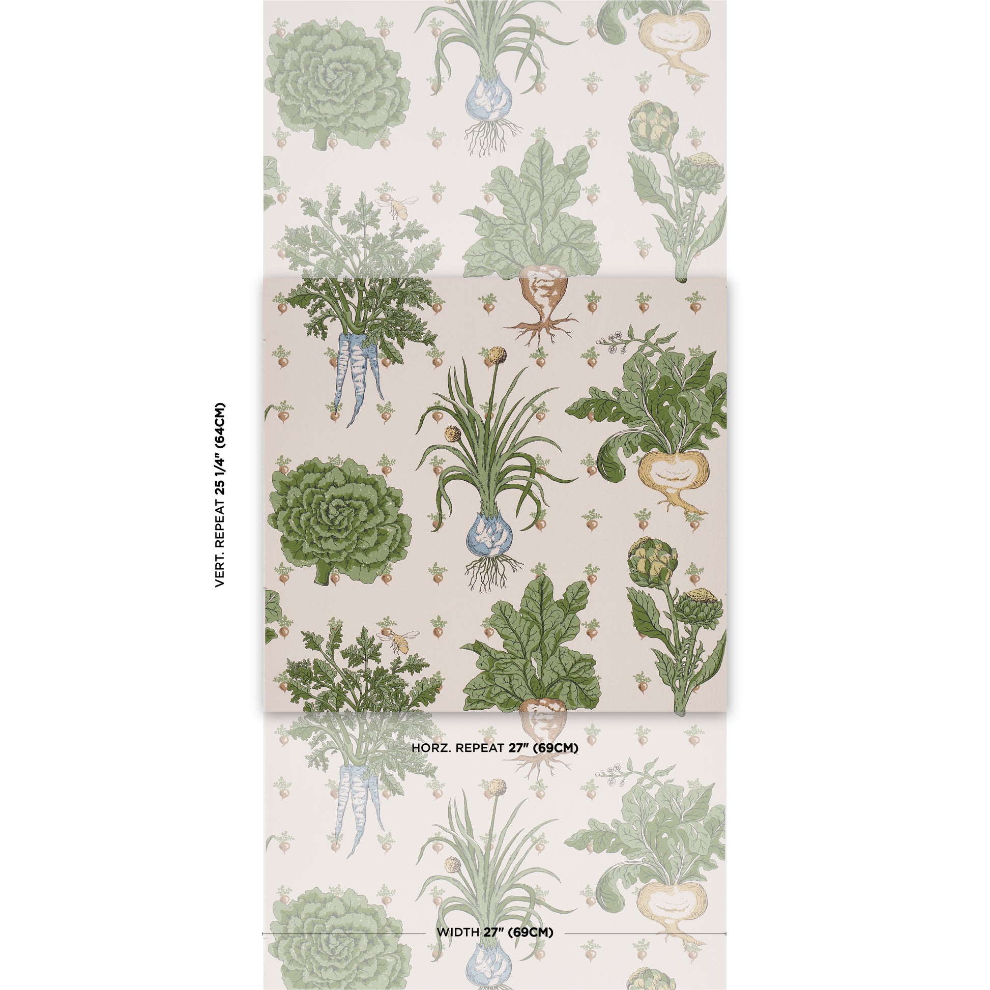 Purchase 5016781 | Green Grocer, Parchment - Schumacher Wallpaper