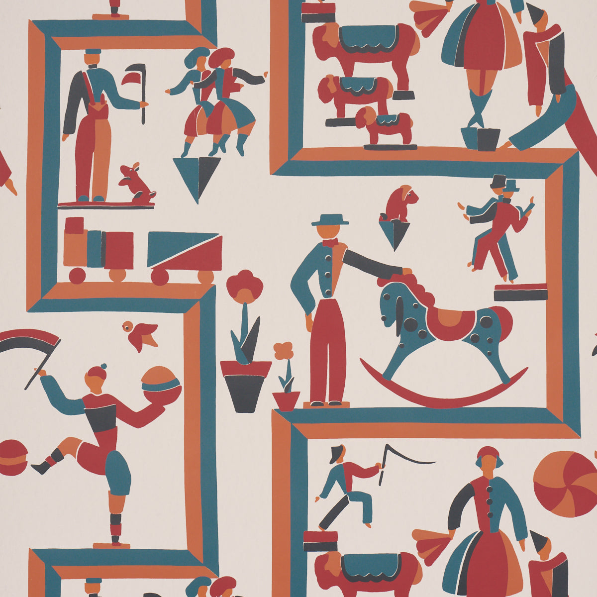 Purchase 5016790 | Vally Circus, Multi - Schumacher Wallpaper