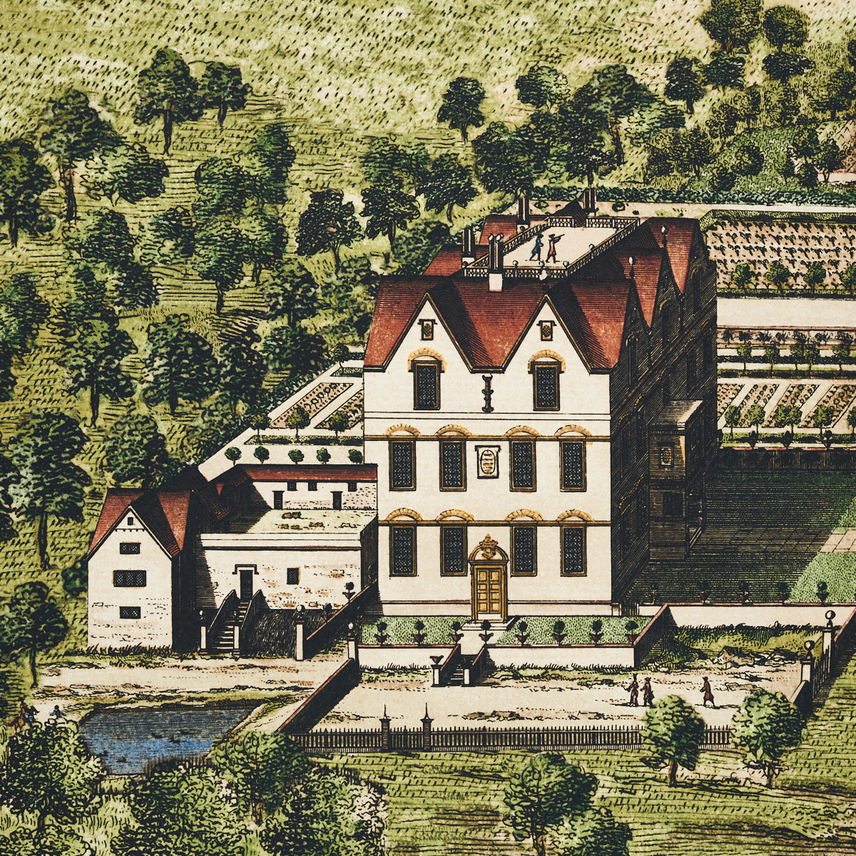 Purchase 5016810 | Mr. Darcy 3 Panel Set, Pemberley Green - Schumacher Wallpaper