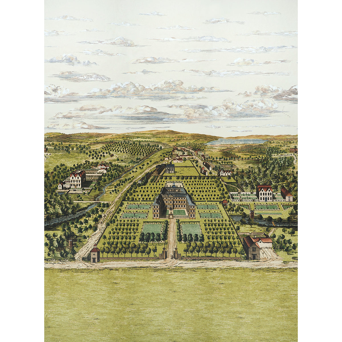 Purchase 5016810 | Mr. Darcy 3 Panel Set, Pemberley Green - Schumacher Wallpaper