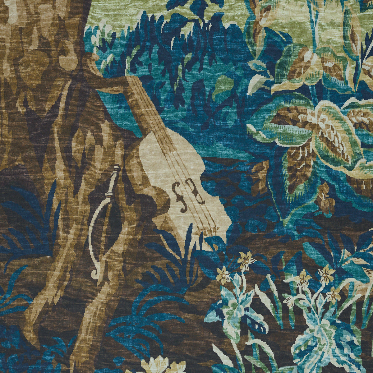 Purchase 5016820 | La Foret 3 Panel Set, Autumn Green Forest - Schumacher Wallpaper