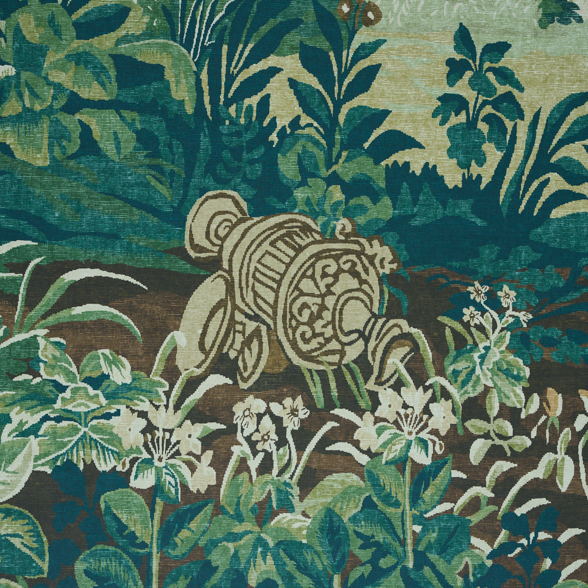 Purchase 5016821 | La Foret 3 Panel Set, Spring Green Forest - Schumacher Wallpaper