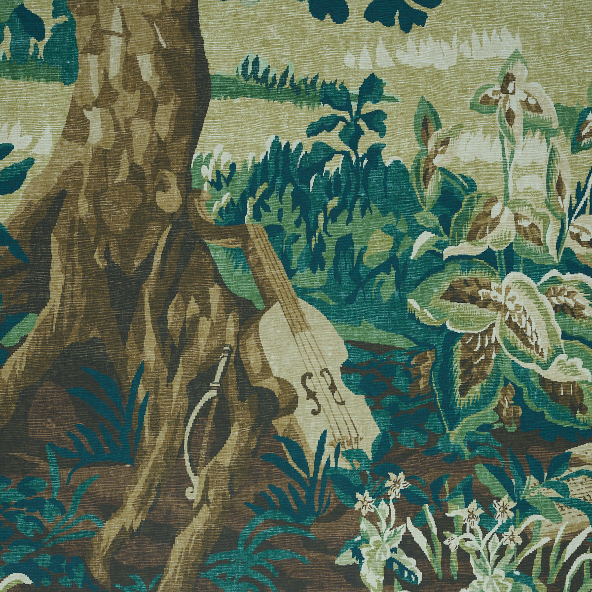 Purchase 5016821 | La Foret 3 Panel Set, Spring Green Forest - Schumacher Wallpaper