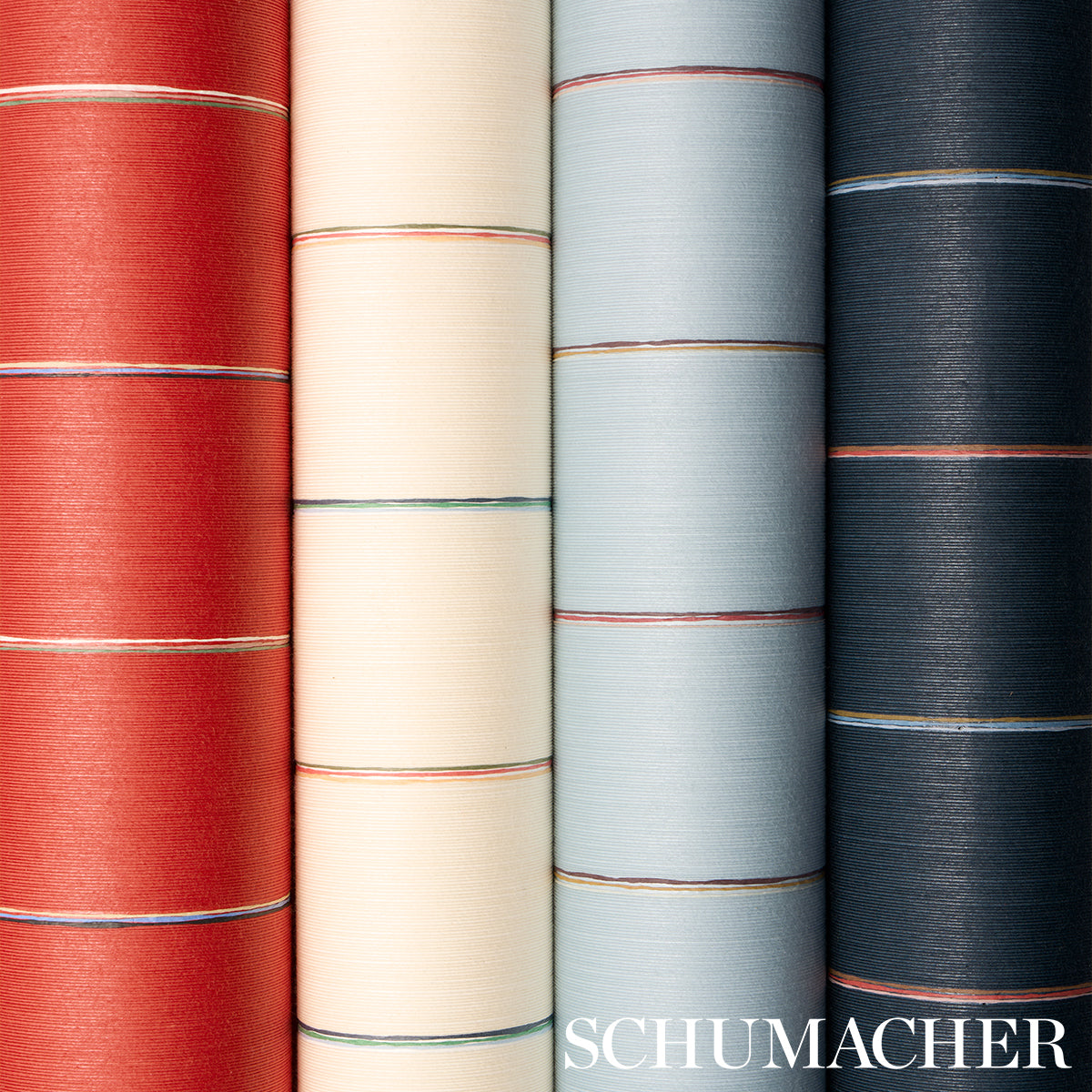 Purchase 5016893 | Draper Stripe, Moonlight - Schumacher Wallpaper