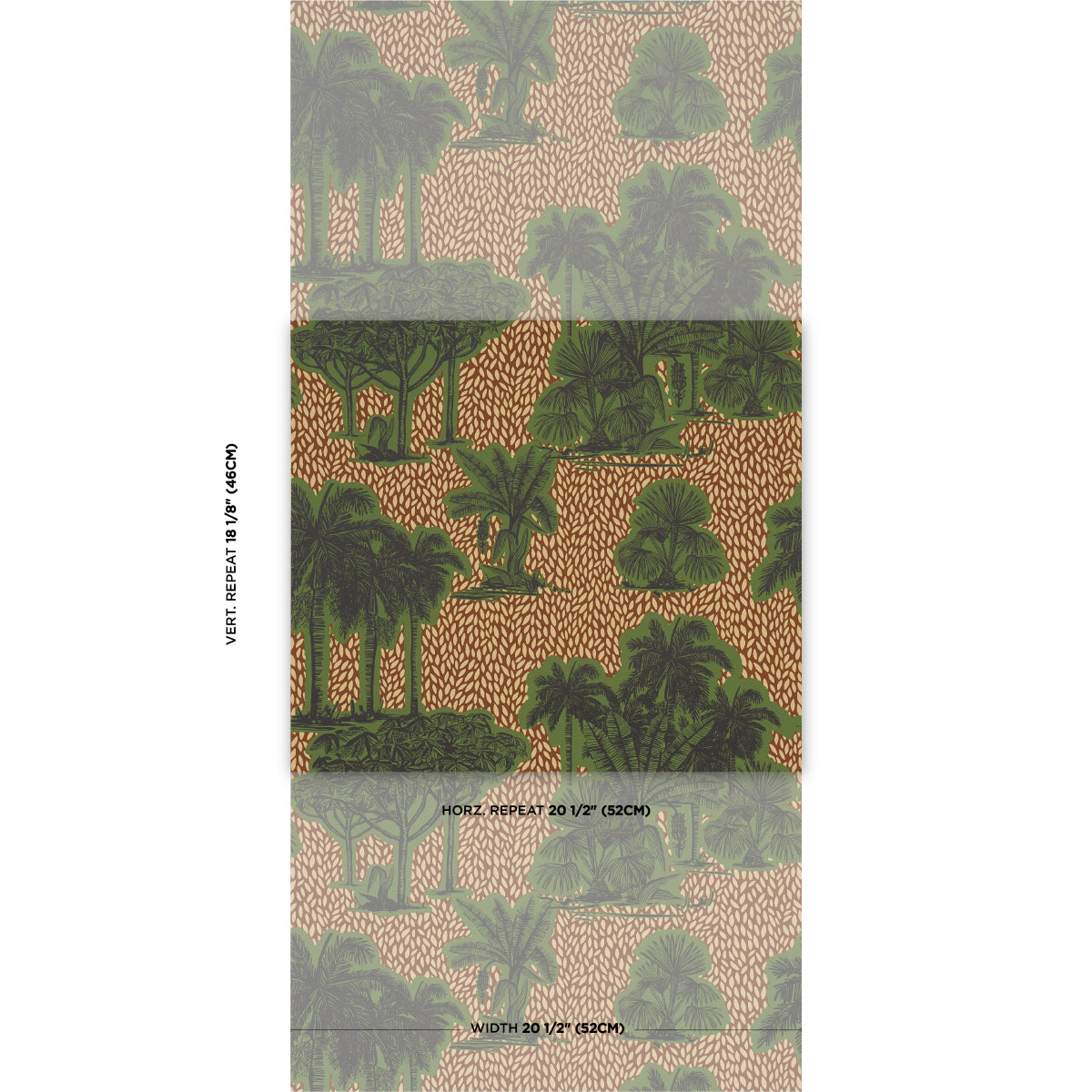 Purchase 5016920 | Tropical Safari Print, Orinoco Verdant Oasis - Schumacher Wallpaper