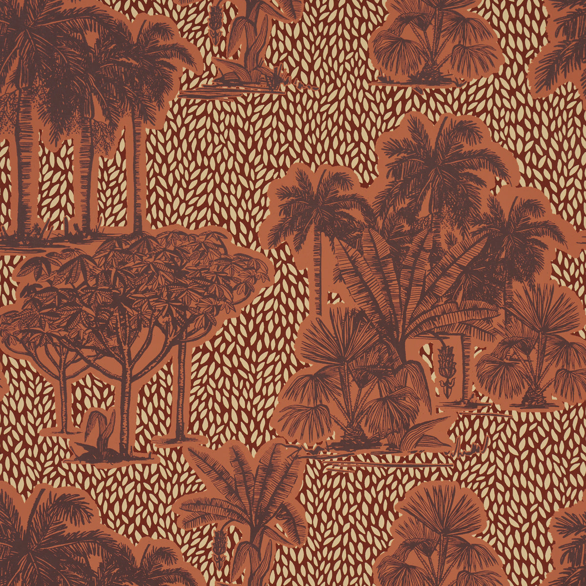 Purchase 5016921 | Tropical Safari Print, Sunset In Los Llanos - Schumacher Wallpaper