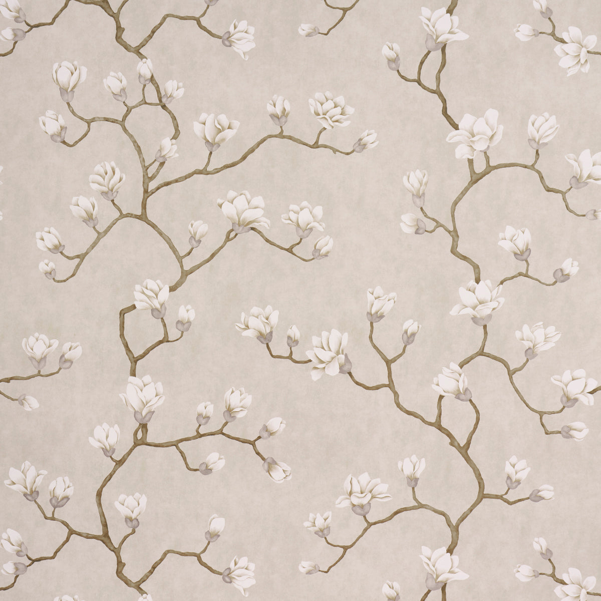 Purchase 5016931 | Magnolia Tree, Grisaille - Schumacher Wallpaper