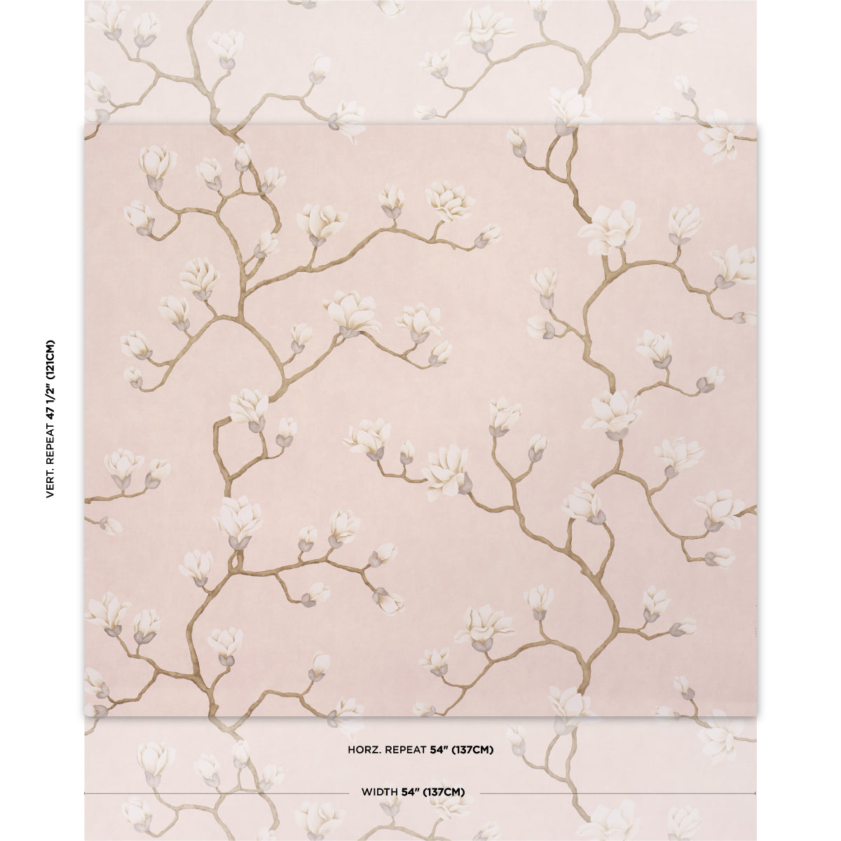 Purchase 5016933 | Magnolia Tree, Dusty Blush - Schumacher Wallpaper