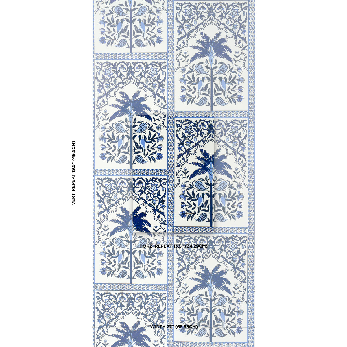 Purchase 5016941 | Amazonas Mystique, Tropical Shades Of Blue - Schumacher Wallpaper