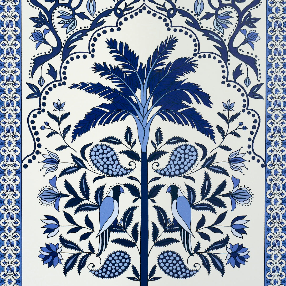 Purchase 5016941 | Amazonas Mystique, Tropical Shades Of Blue - Schumacher Wallpaper