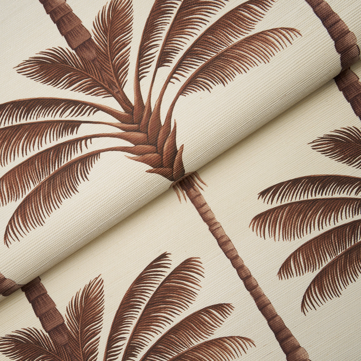 Purchase 5016960 | A Palm Is A Palm Sisal, Chocolate Meets Tobacco - Schumacher Wallpaper