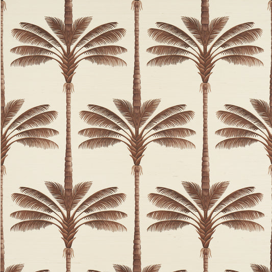Purchase 5016960 | A Palm Is A Palm Sisal, Chocolate Meets Tobacco - Schumacher Wallpaper