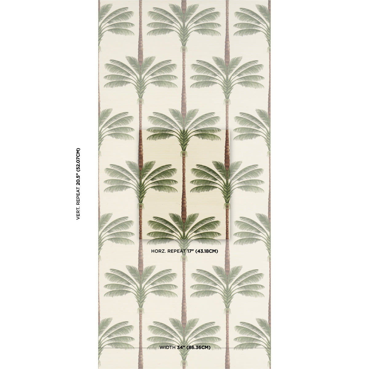 Purchase 5016961 | A Palm Is A Palm Sisal, Daylight Evergreen - Schumacher Wallpaper