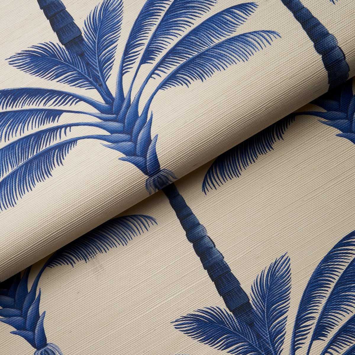 Purchase 5016962 | A Palm Is A Palm Sisal, Indigo Palm Grove - Schumacher Wallpaper