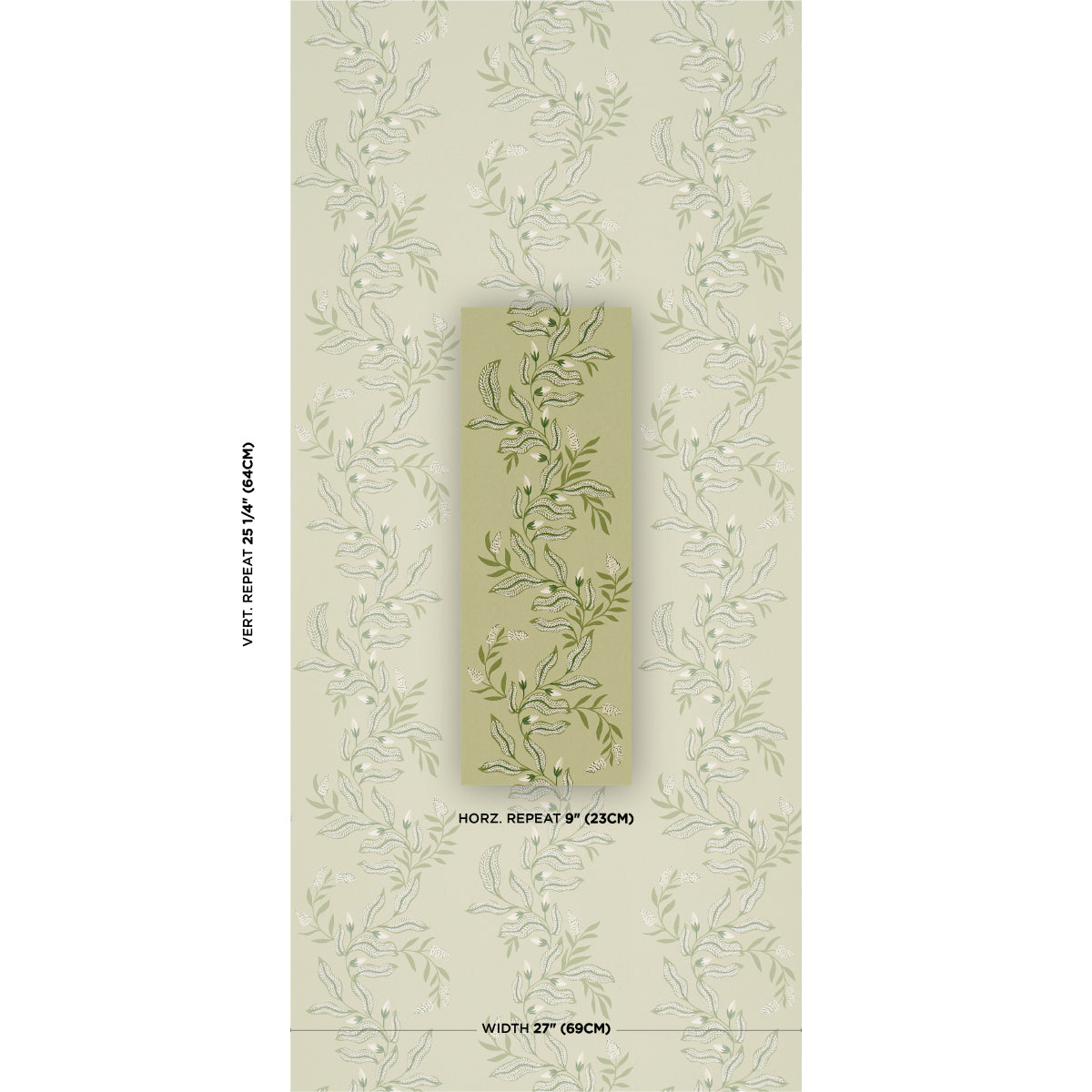Purchase 5016970 | Vagary Vines, Honeydew - Schumacher Wallpaper
