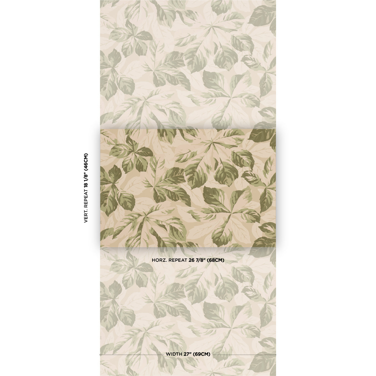 Purchase 5016980 | Arboreal Handprint, Leaf - Schumacher Wallpaper