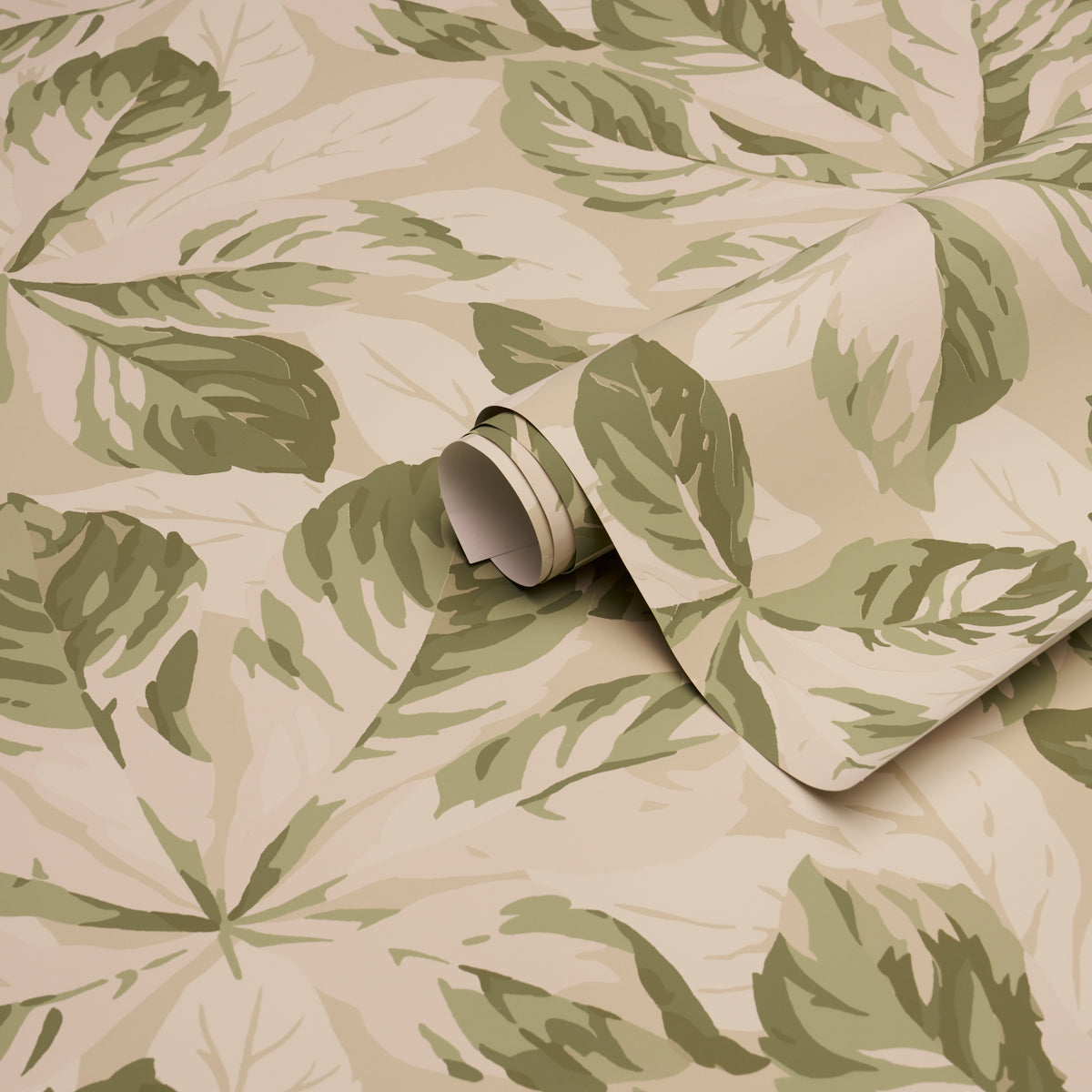 Purchase 5016980 | Arboreal Handprint, Leaf - Schumacher Wallpaper
