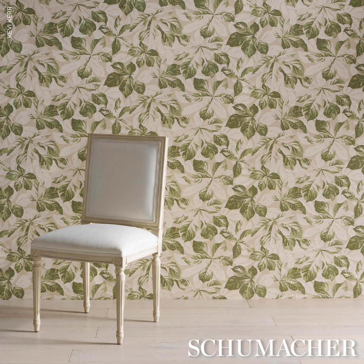 Purchase 5016980 | Arboreal Handprint, Leaf - Schumacher Wallpaper