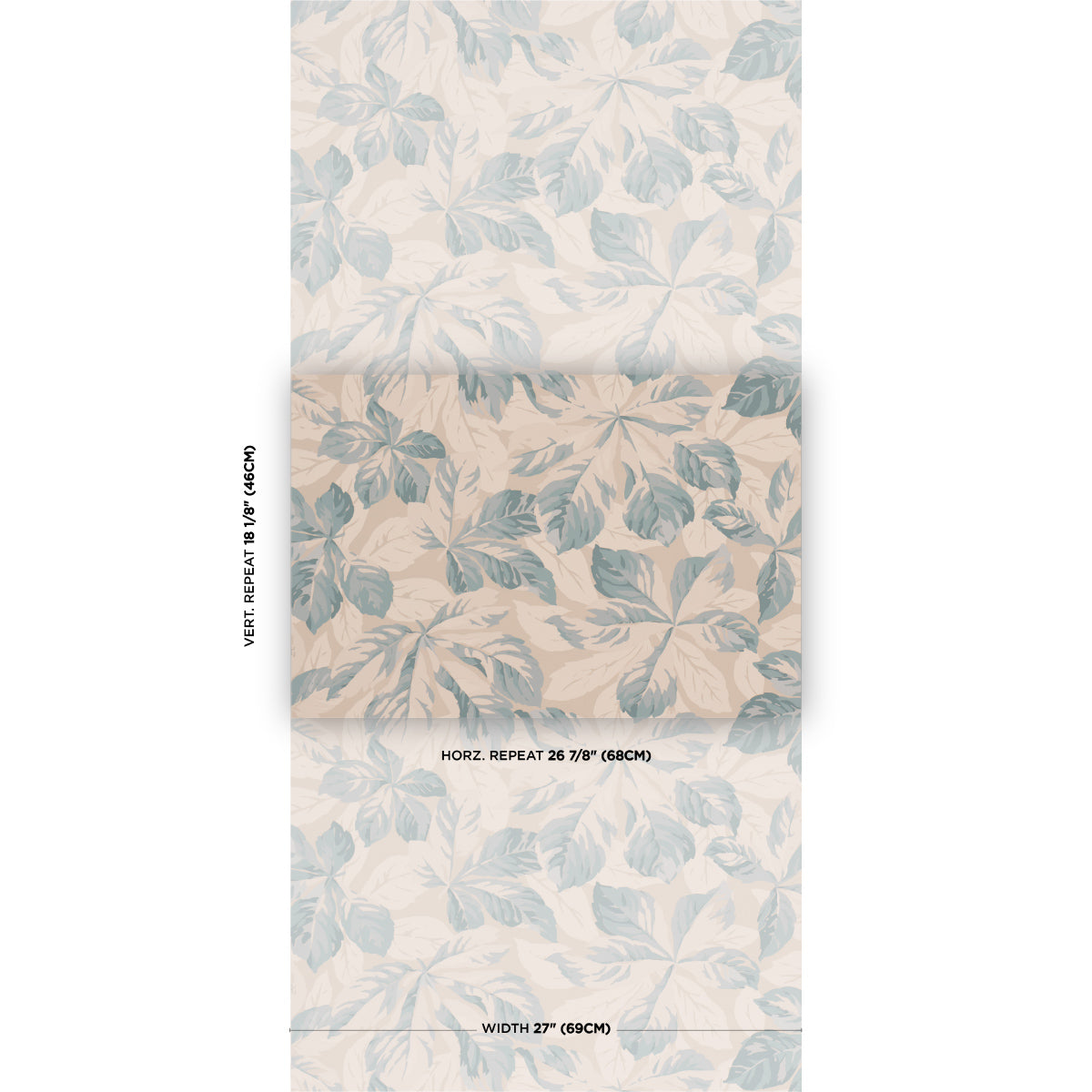 Purchase 5016981 | Arboreal Handprint, Blue - Schumacher Wallpaper