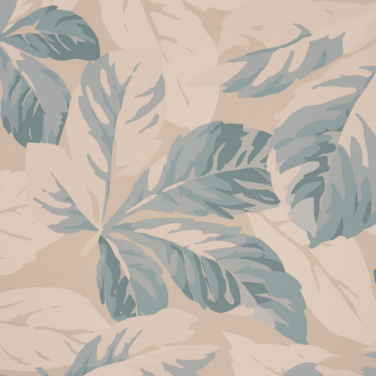 Purchase 5016981 | Arboreal Handprint, Blue - Schumacher Wallpaper