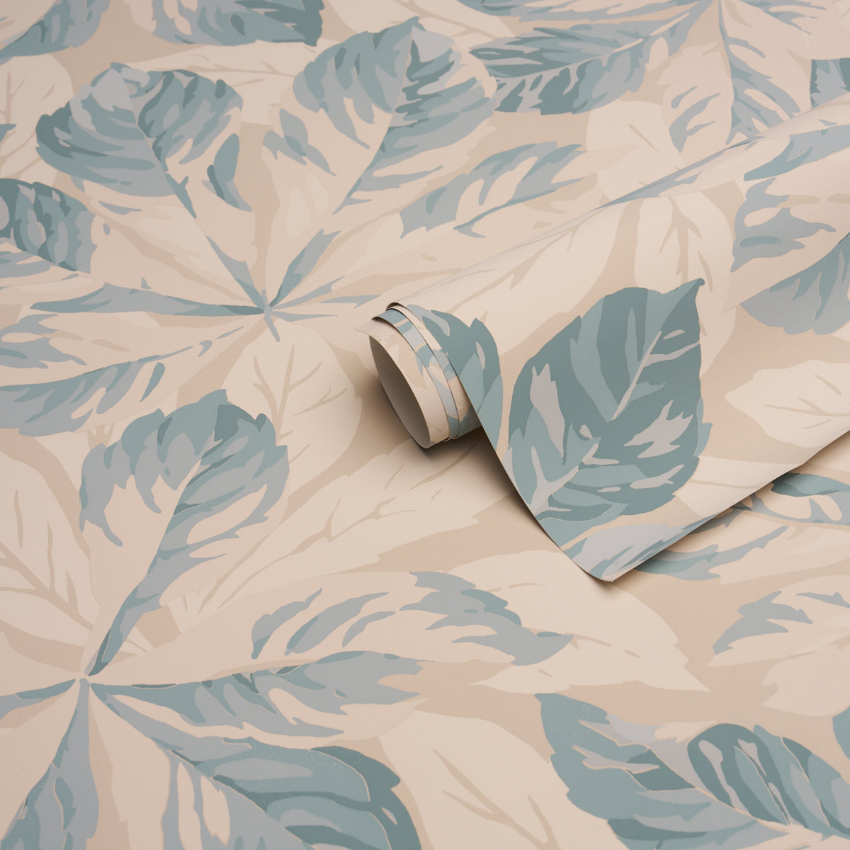 Purchase 5016981 | Arboreal Handprint, Blue - Schumacher Wallpaper