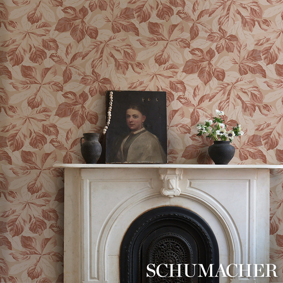 Purchase 5016982 | Arboreal Handprint, Spice - Schumacher Wallpaper