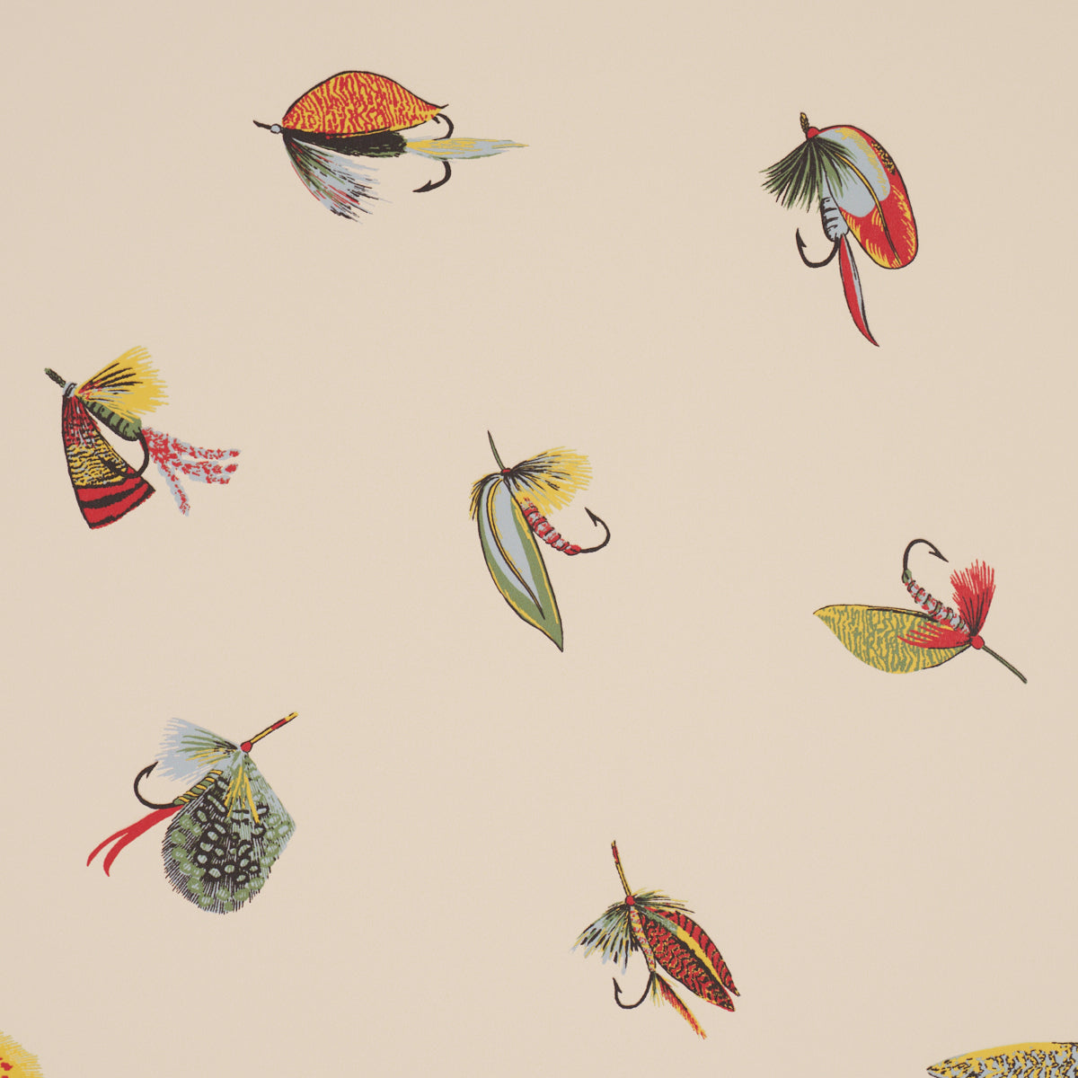 Purchase 5016990 | Fly Fishing, Ivory - Schumacher Wallpaper