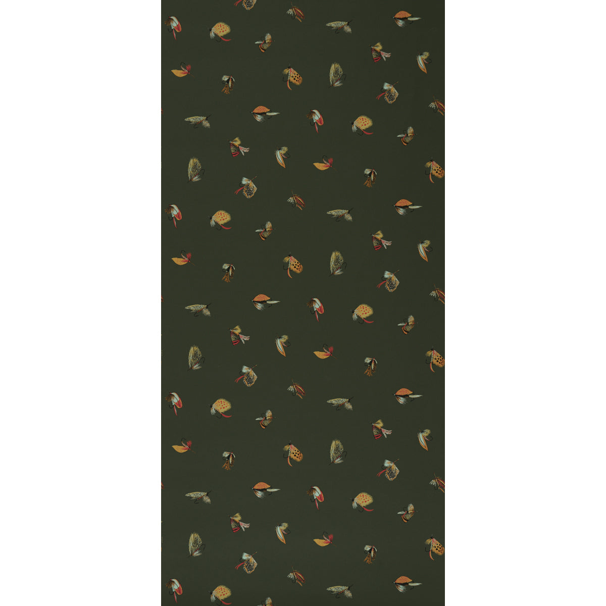 Purchase 5016991 | Fly Fishing, Forest Green - Schumacher Wallpaper