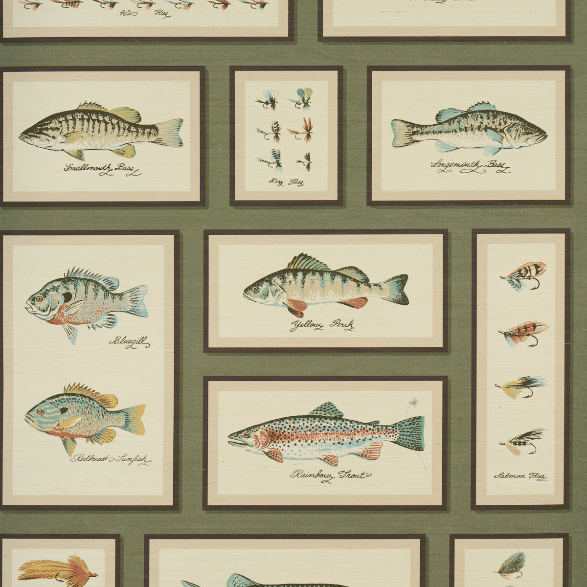 Purchase 5017000 | Jamie'S Trophies Sisal, Forest Green - Schumacher Wallpaper