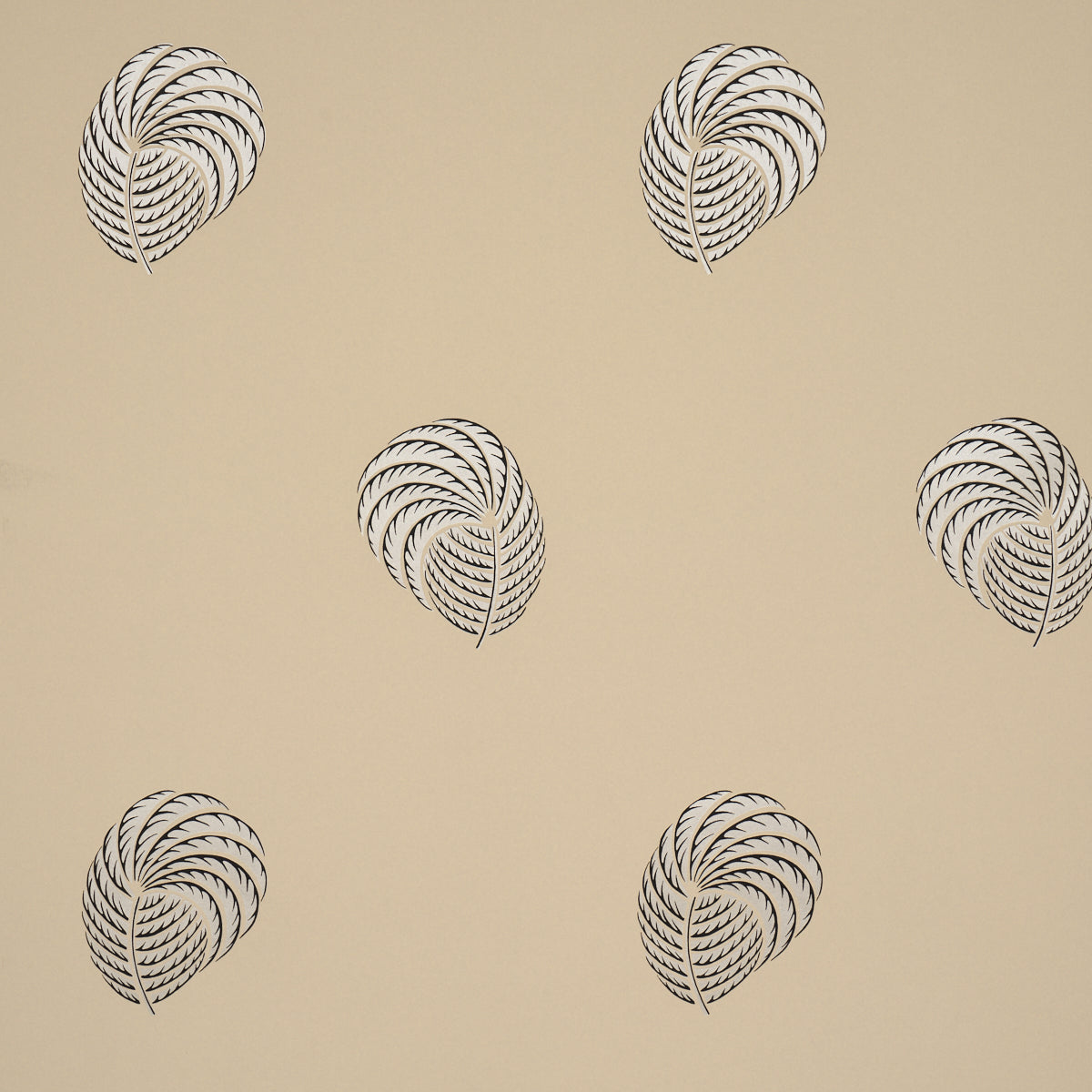 Purchase 5017052 | Royal Plume, Tan - Schumacher Wallpaper