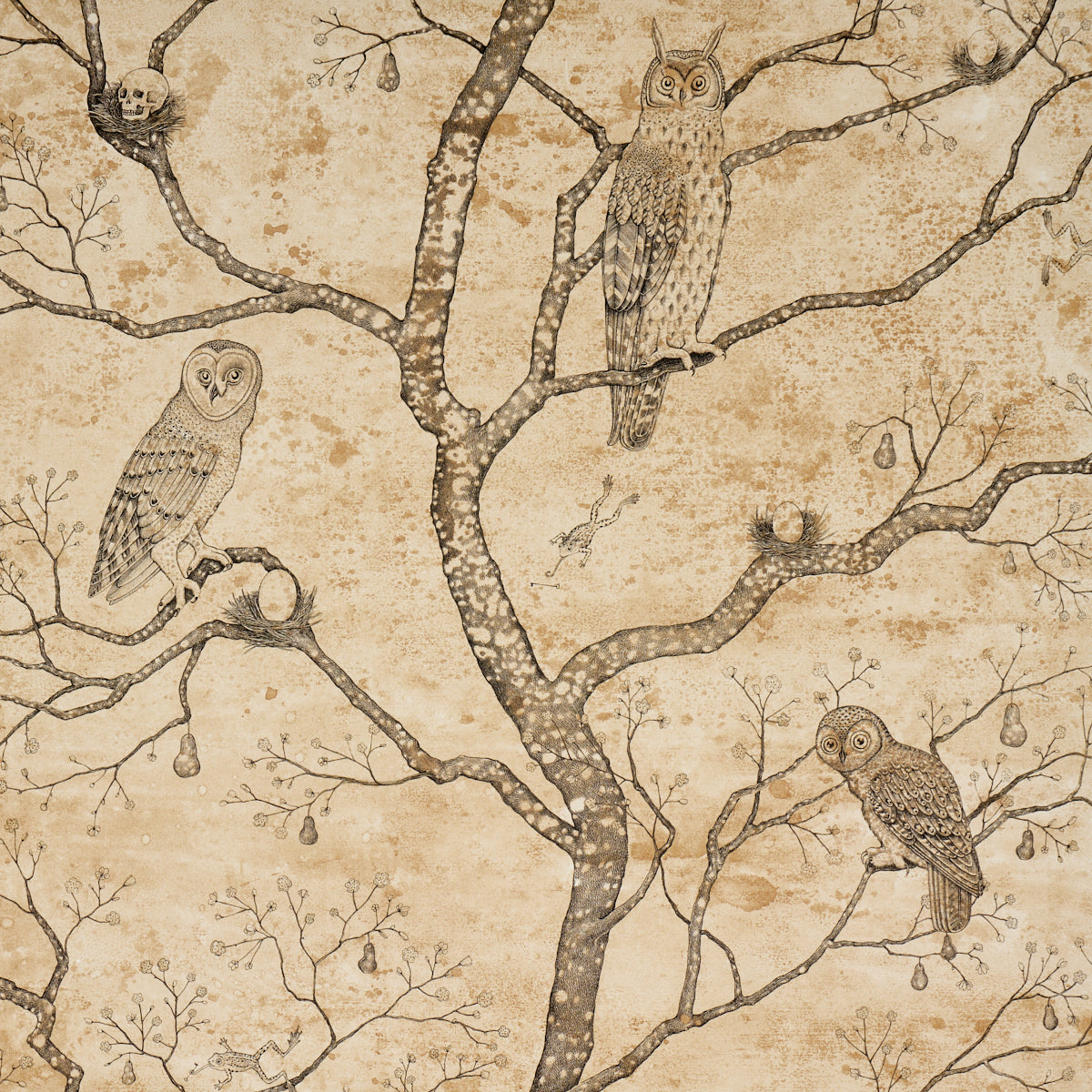 Purchase 5017090 | L’Attesa Nella Notte, Parchment - Schumacher Wallpaper