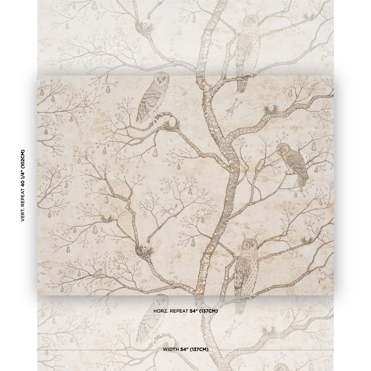 Purchase 5017091 | L’Attesa Nella Notte, Ivory - Schumacher Wallpaper