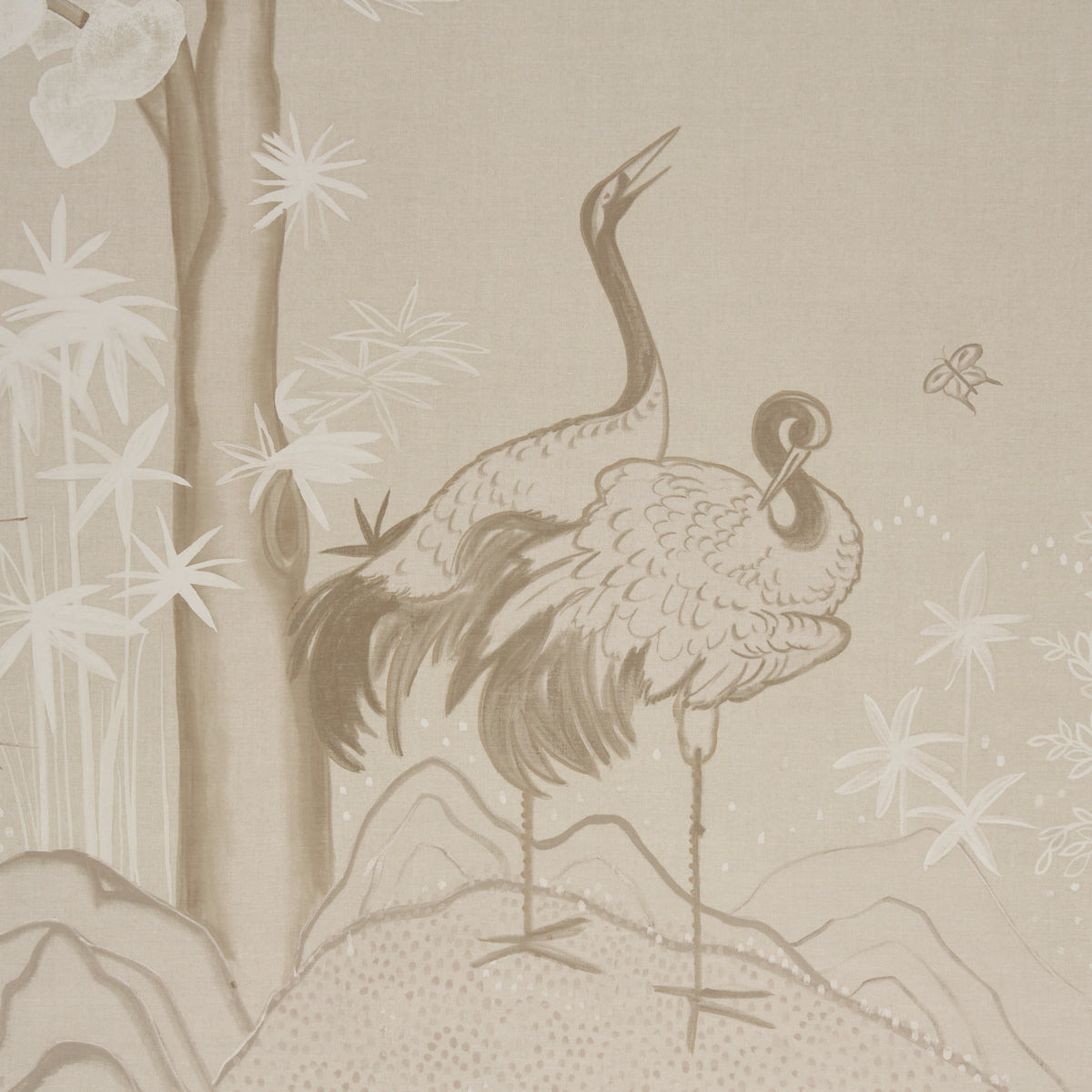 Purchase 5017111 | Birdsong 3 Panel Set, Ivory - Schumacher Wallpaper