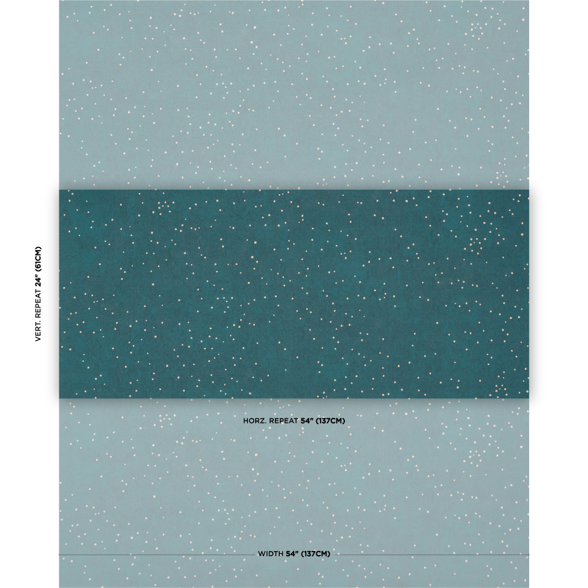 Purchase 5017120 | Brindille Starry Sky, Peacock - Schumacher Wallpaper