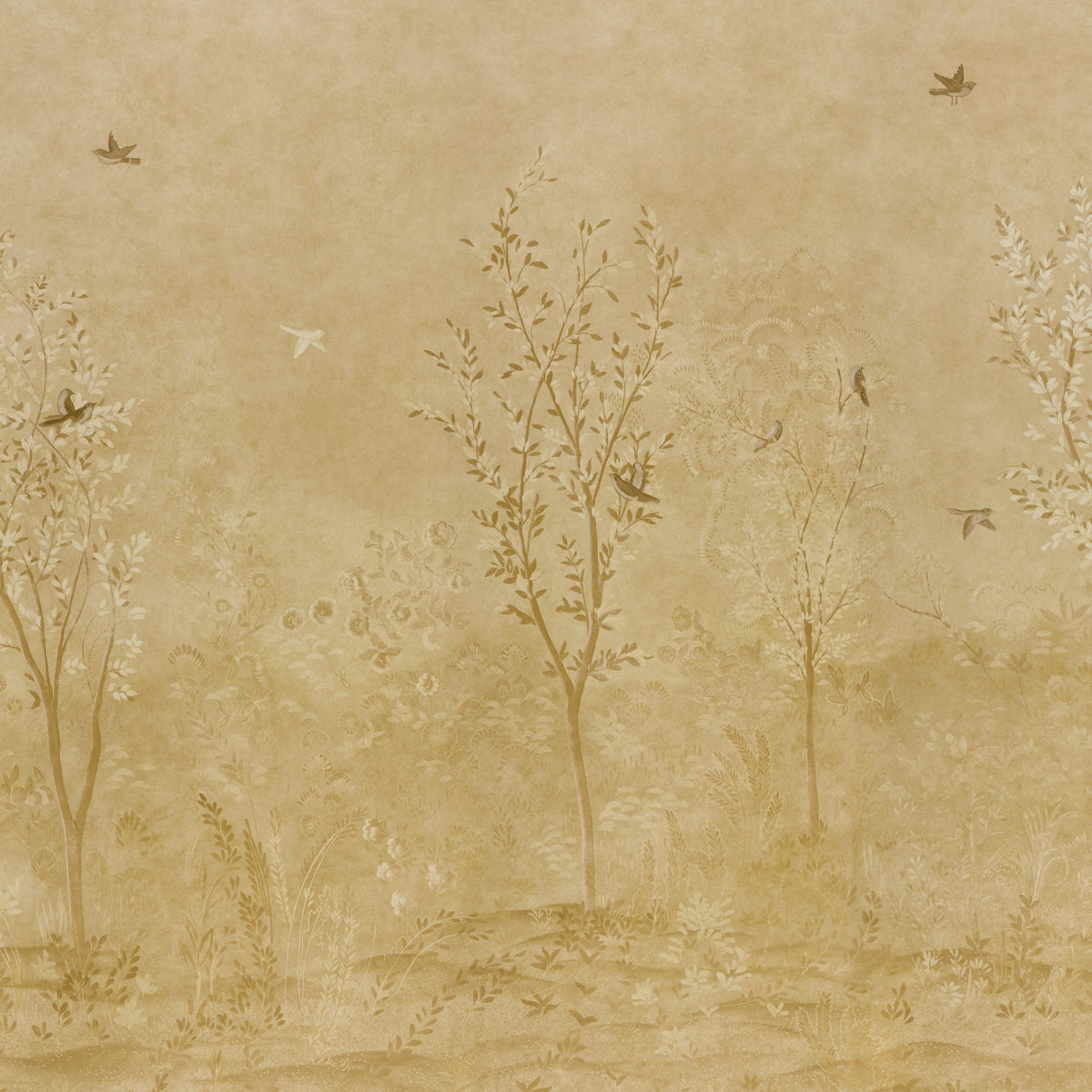 Purchase 5017132 | Sublime 4 Panel Set, Gold - Schumacher Wallpaper