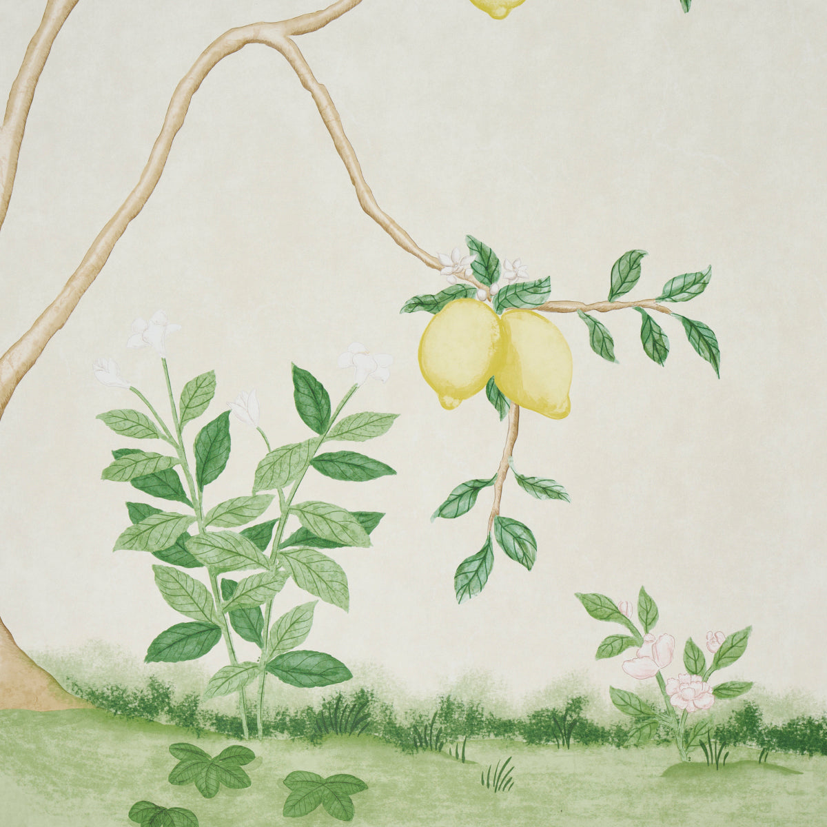 Purchase 5017160 | Citrus Blossom 2 Panel Set, Cream - Schumacher Wallpaper