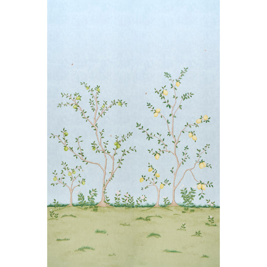 Purchase 5017162 | Citrus Blossom 2 Panel Set, Sky - Schumacher Wallpaper