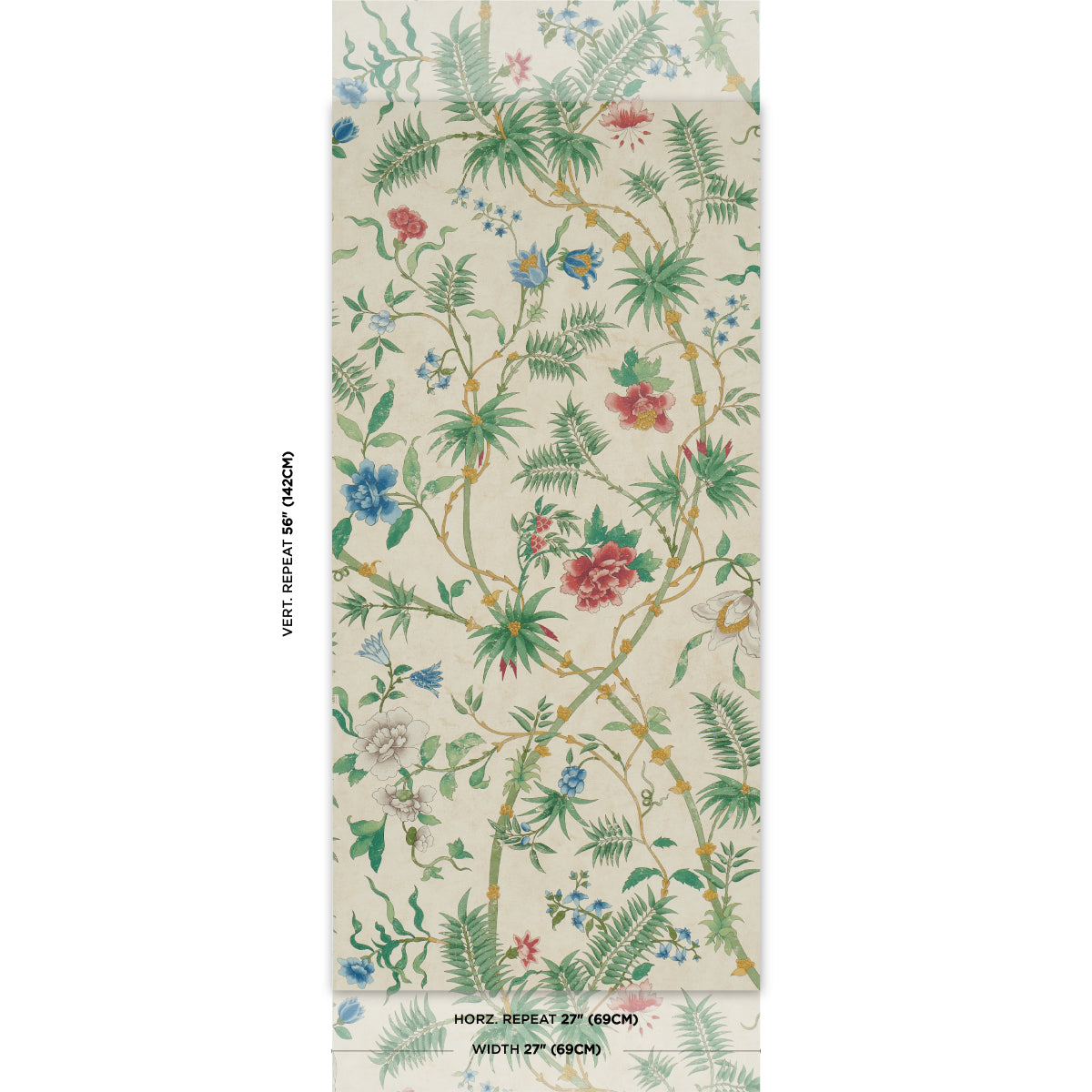 Purchase 5017171 | Arasi Botanical, Parchment - Schumacher Wallpaper