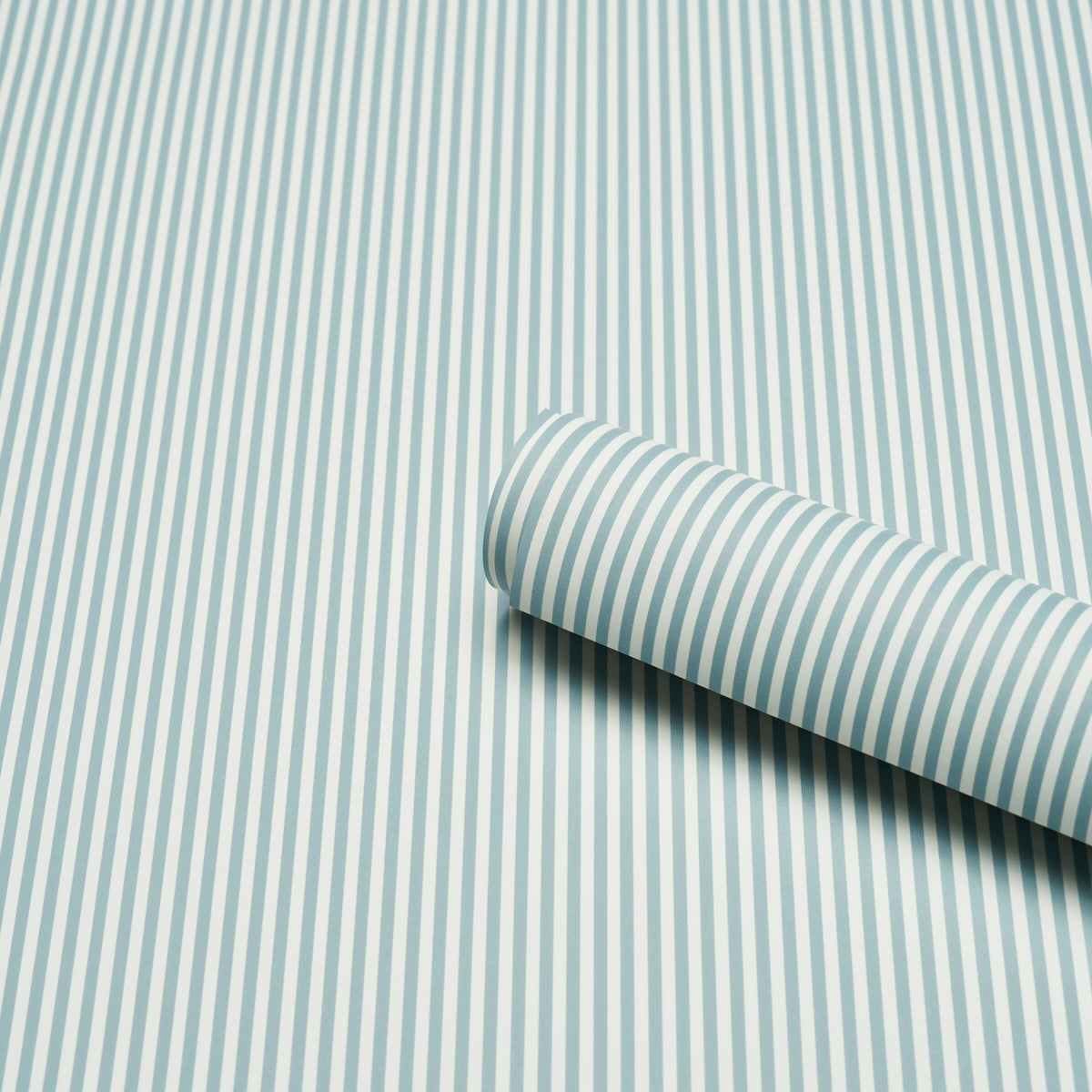 Purchase 5017191 | Emma Stripe Narrow, Chambray - Schumacher Wallpaper