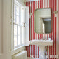 Purchase 5017227 | Emma Stripe, Red - Schumacher Wallpaper