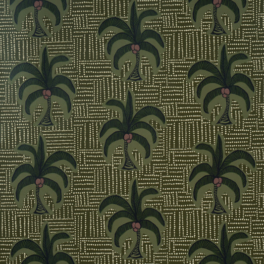 Purchase 5017240 | Agua De Coco, Palm Tree Green - Schumacher Wallpaper