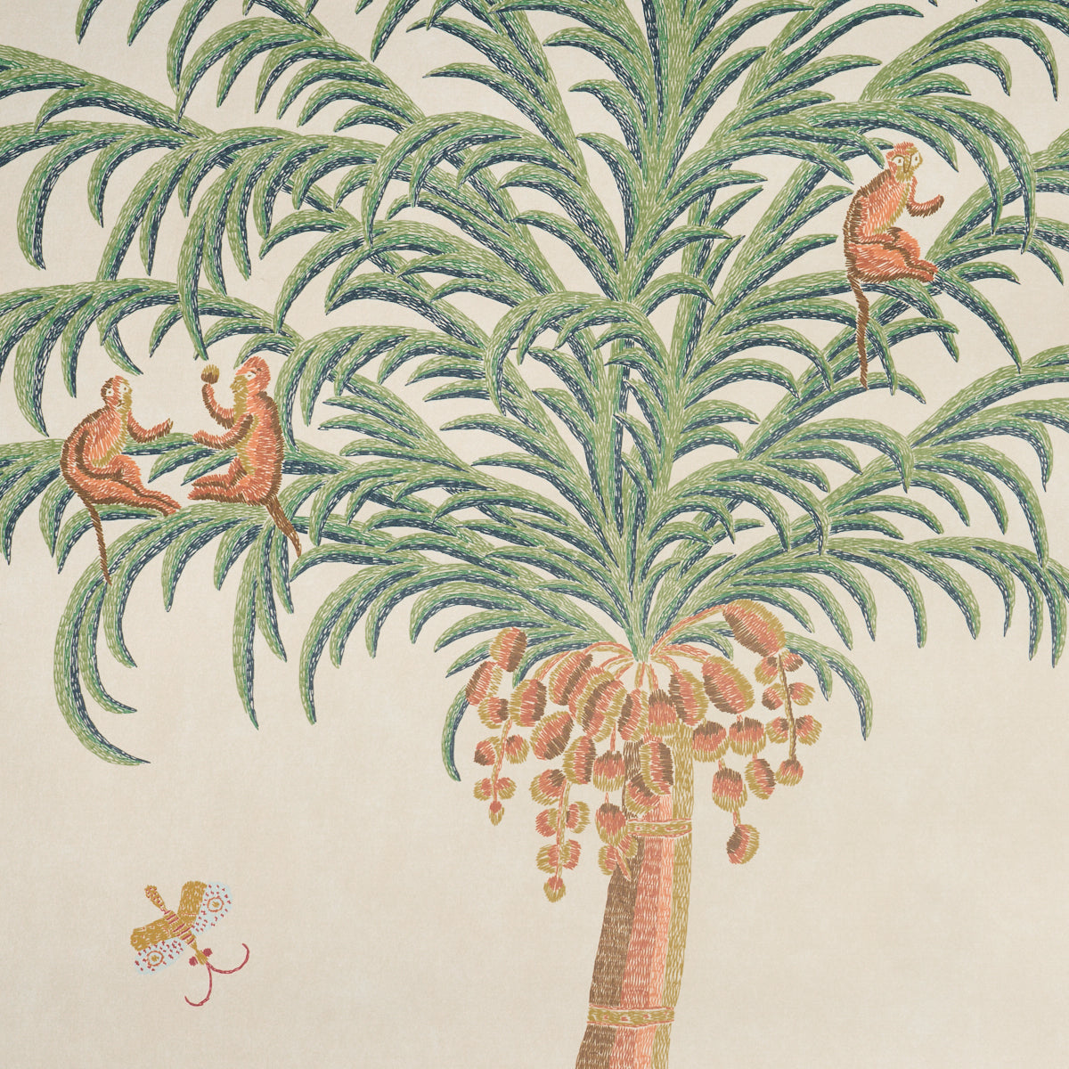 Purchase 5017320 | Spotswood Crewel 2 Panel Set, Multi - Schumacher Wallpaper