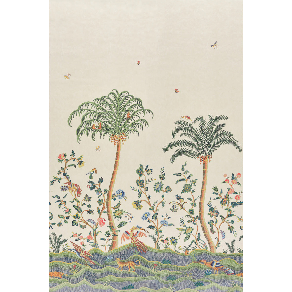 Purchase 5017320 | Spotswood Crewel 2 Panel Set, Multi - Schumacher Wallpaper